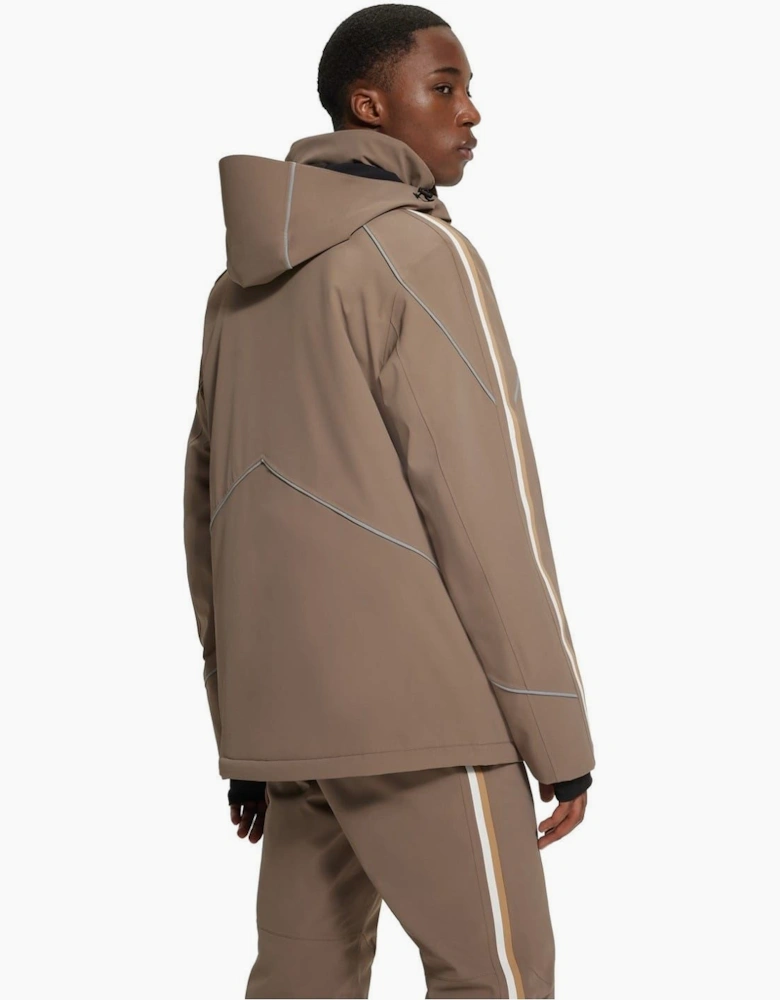Solid Patterned Ski Jacket
