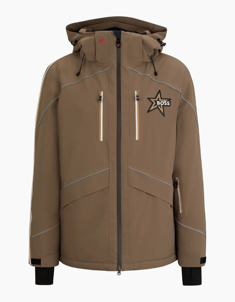 Solid Patterned Ski Jacket