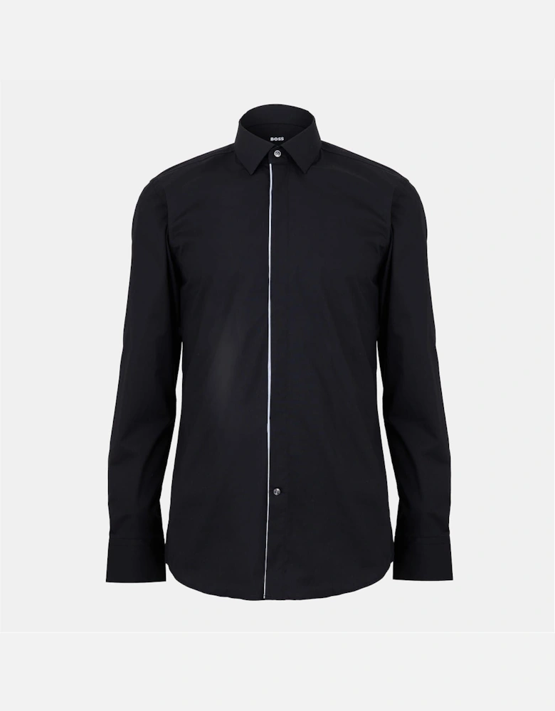 Collared Neck Point Collar Long Sleeve Shirt