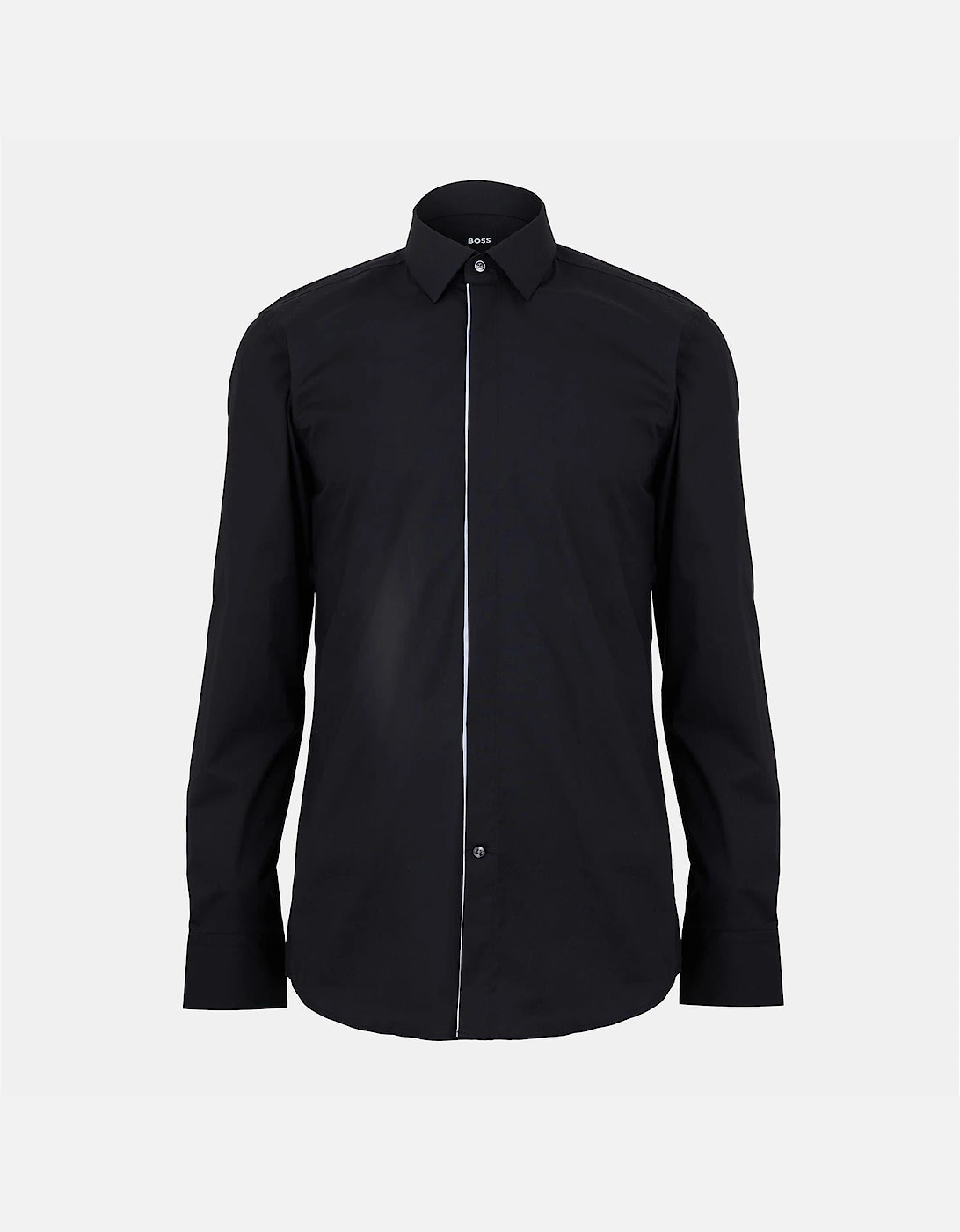 Collared Neck Point Collar Long Sleeve Shirt