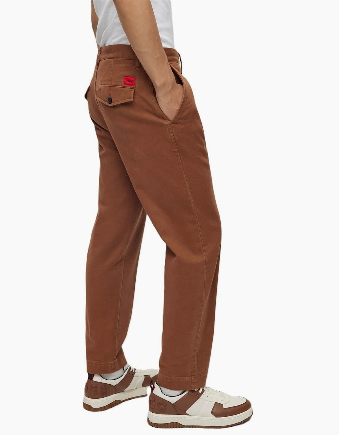 Zeebo233d Solid Patterned Straight Chinos