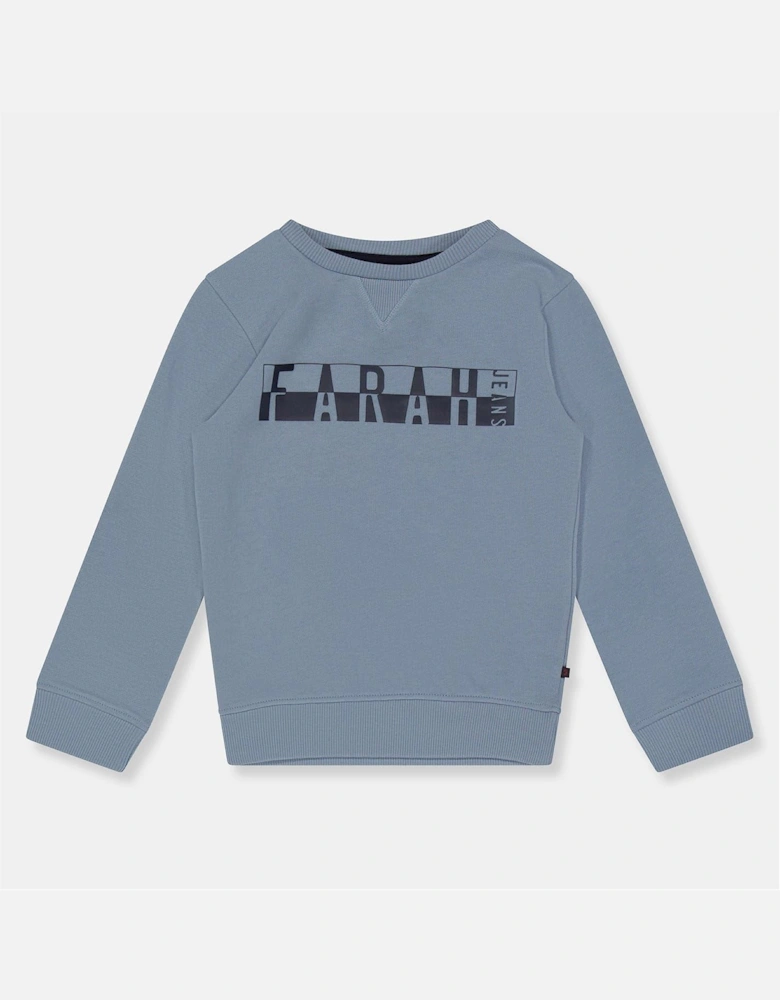 Crew Neck Ribbed Collar Long Sleeve Raglan Sweatshirt