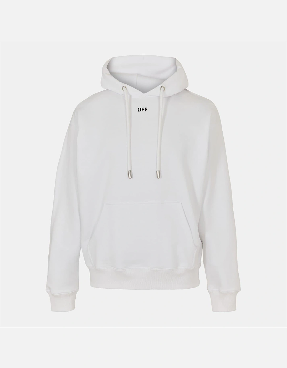 Off-White OFF-WHITE Men's Embroidered Hooded Neck Long Sleeve Sweatshirt - White/Multi