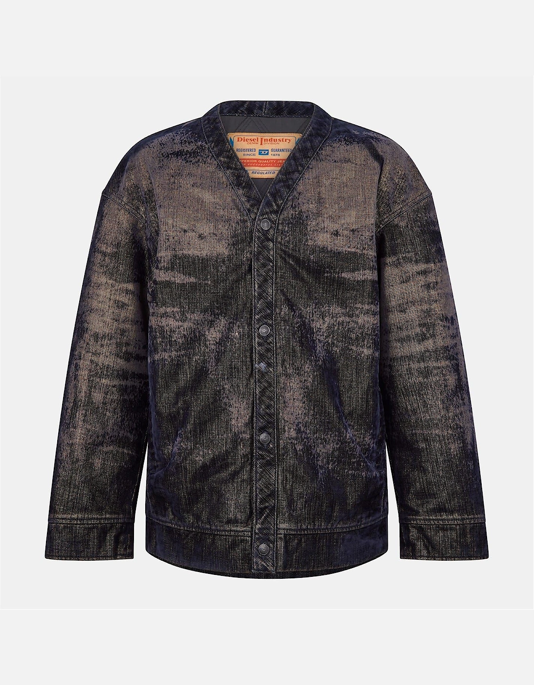 Solid Patterned Denim Jacket