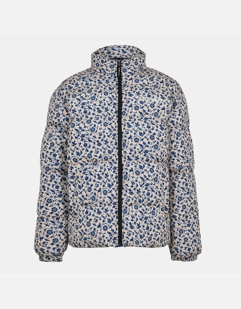 Conc Barque Floral Patterned Puffer Jacket with Zipped Pocket