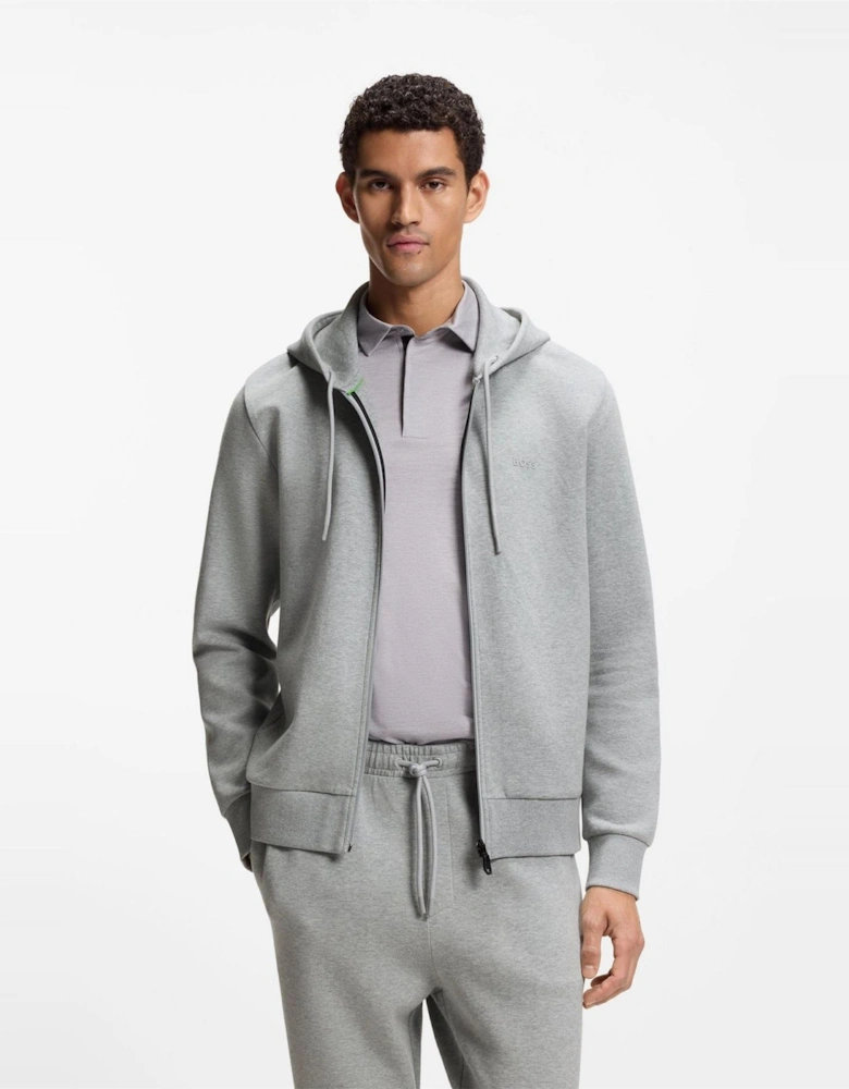 Saggy Full Zip Hoodie With Adjustable Drawstring Hood