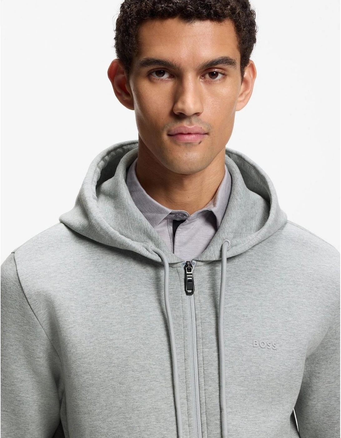 Saggy Full Zip Hoodie With Adjustable Drawstring Hood