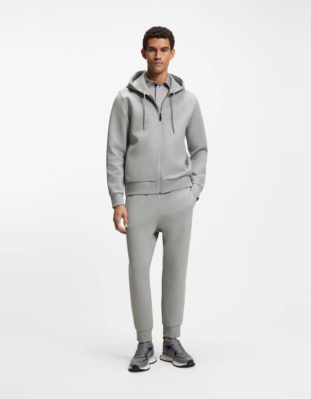 Saggy Full Zip Hoodie With Adjustable Drawstring Hood