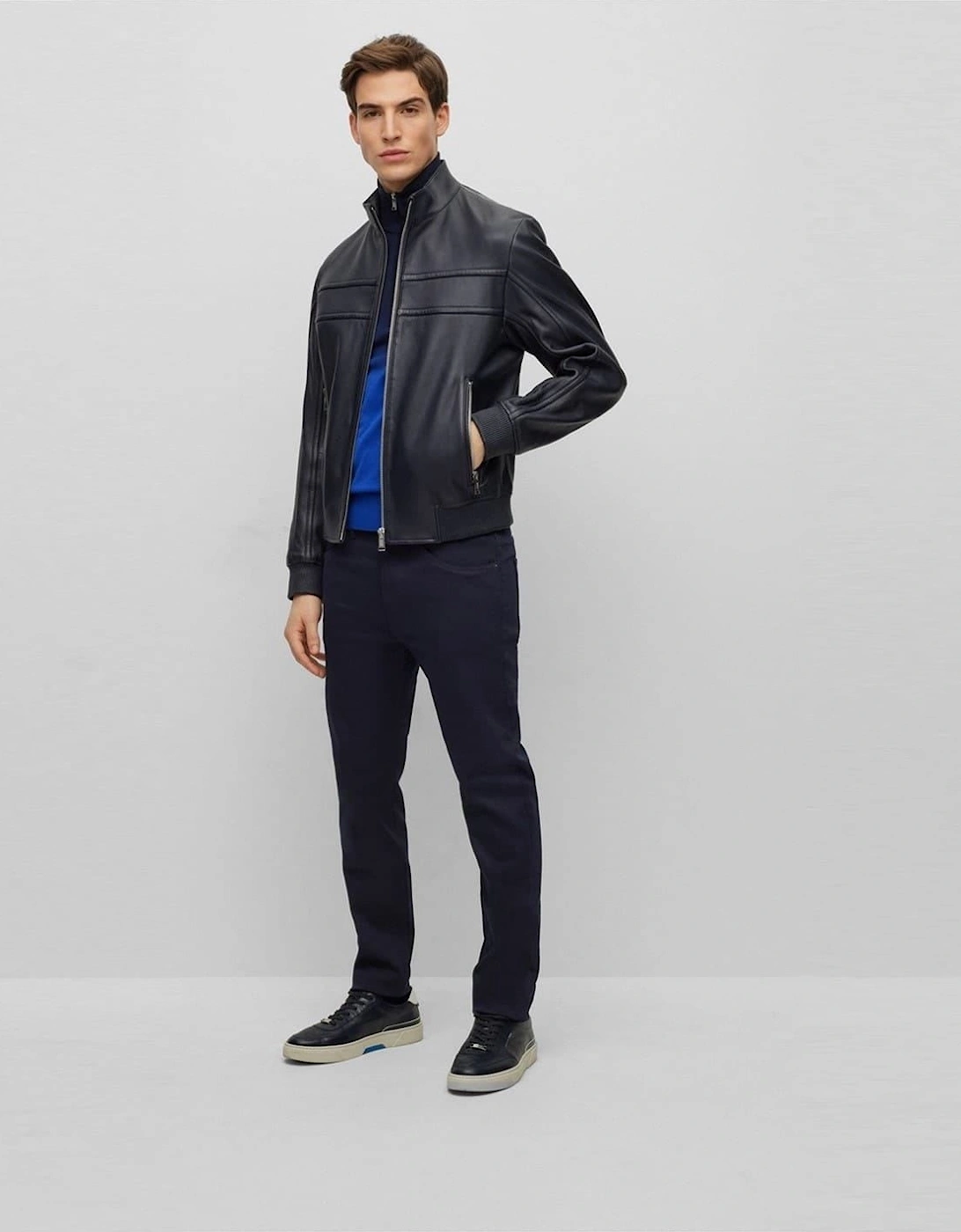 Funnel Neck Long Sleeve Regular Fit Sweater