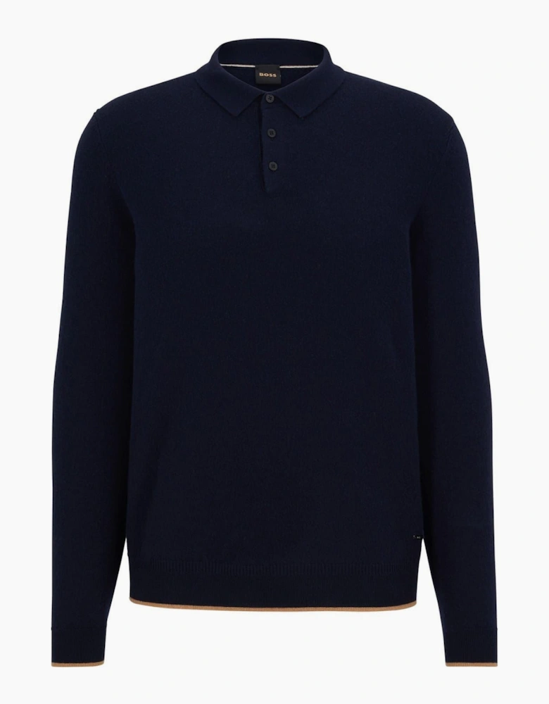 Collared Neck Long Sleeve Regular Fit Sweater