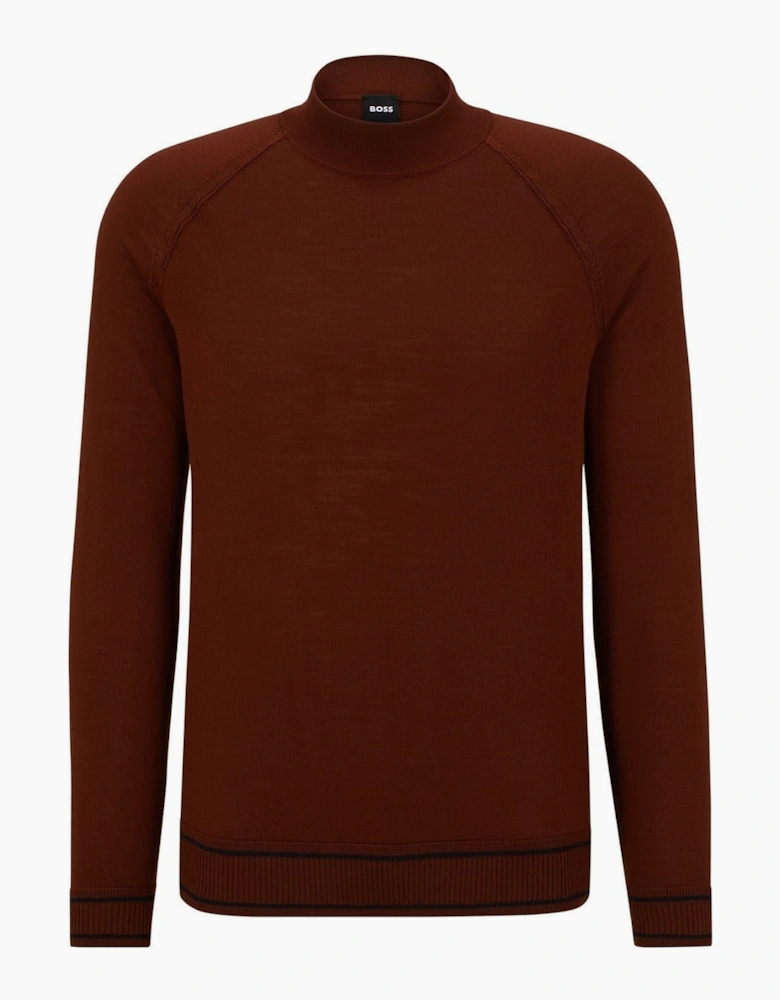 Mock Neck Raglan Long Sleeve Sweater
