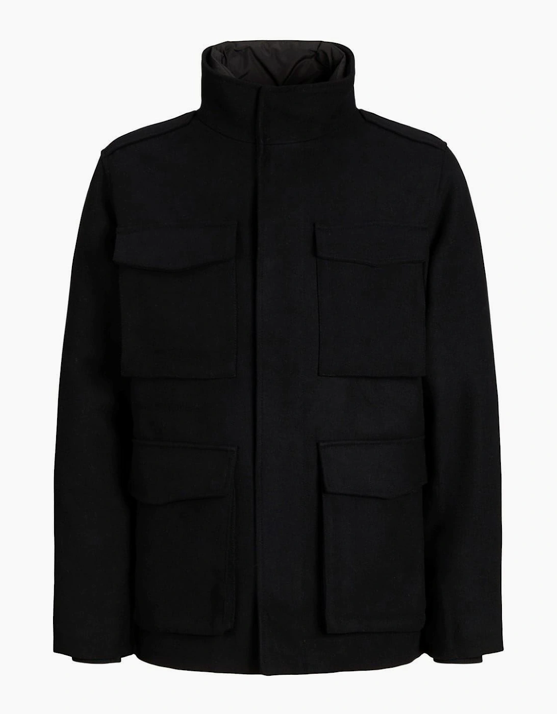 Alex High Neck Flap Pocket Field Jacket
