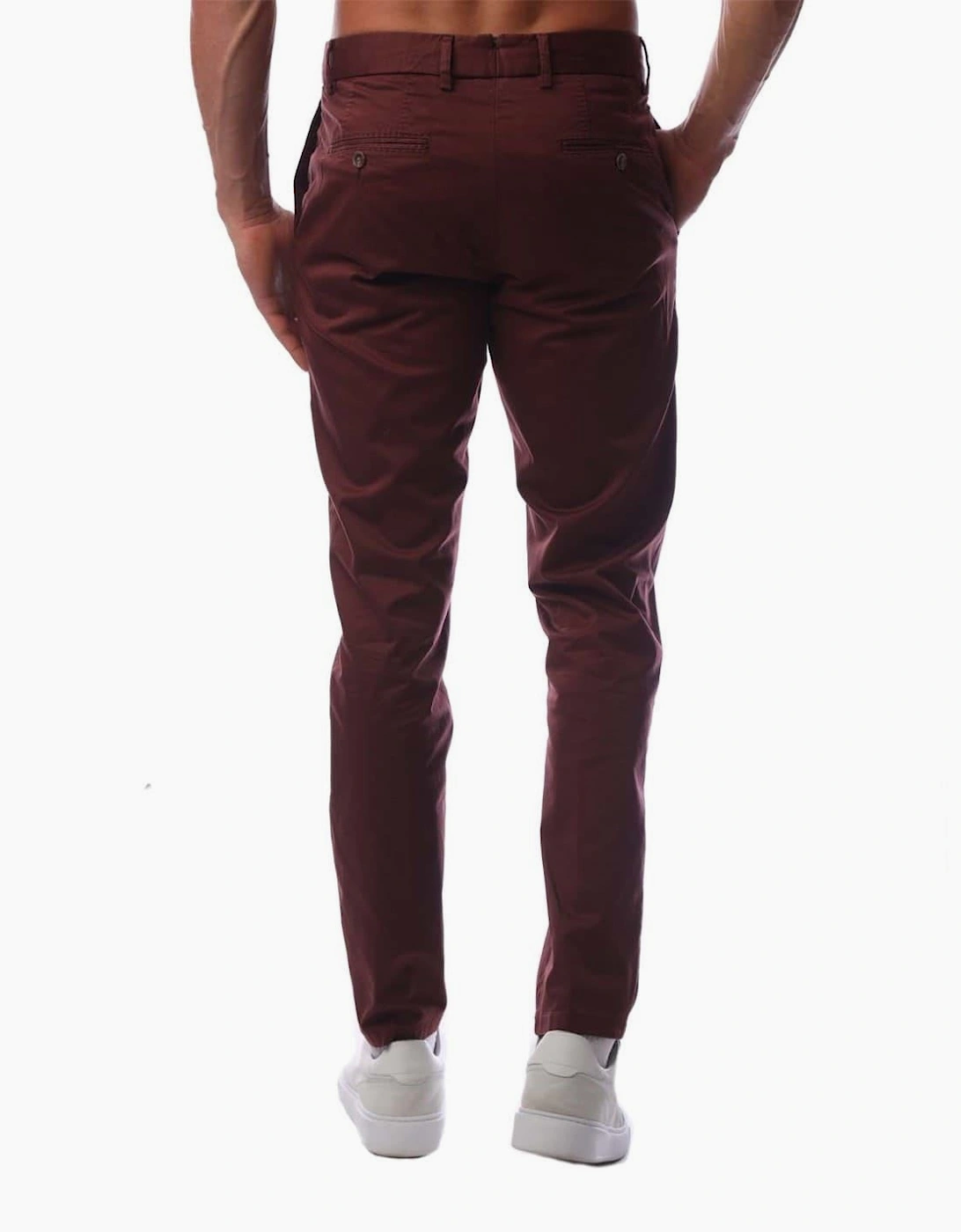 T Gee Solid Patterned Straight Trousers