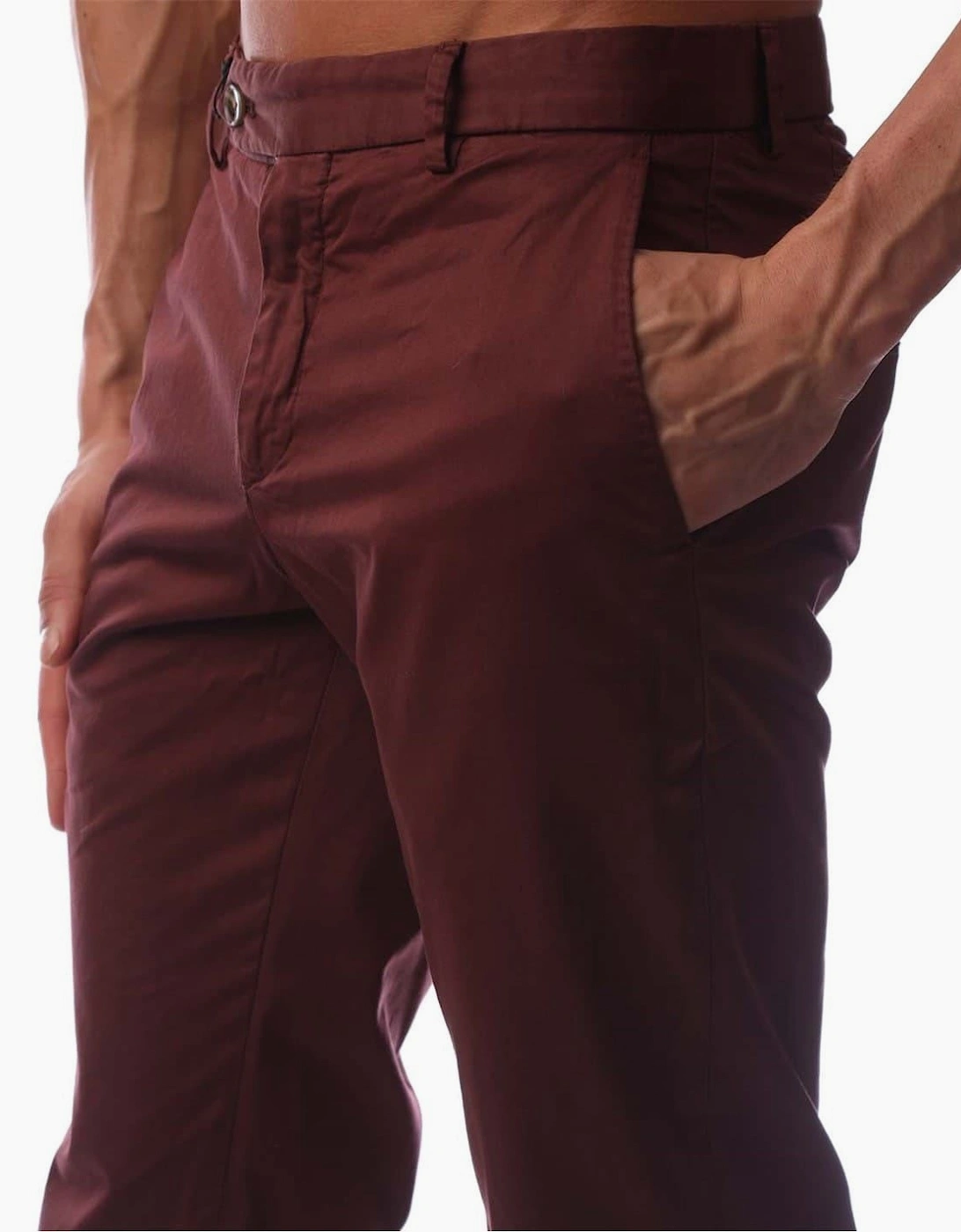T Gee Solid Patterned Straight Trousers