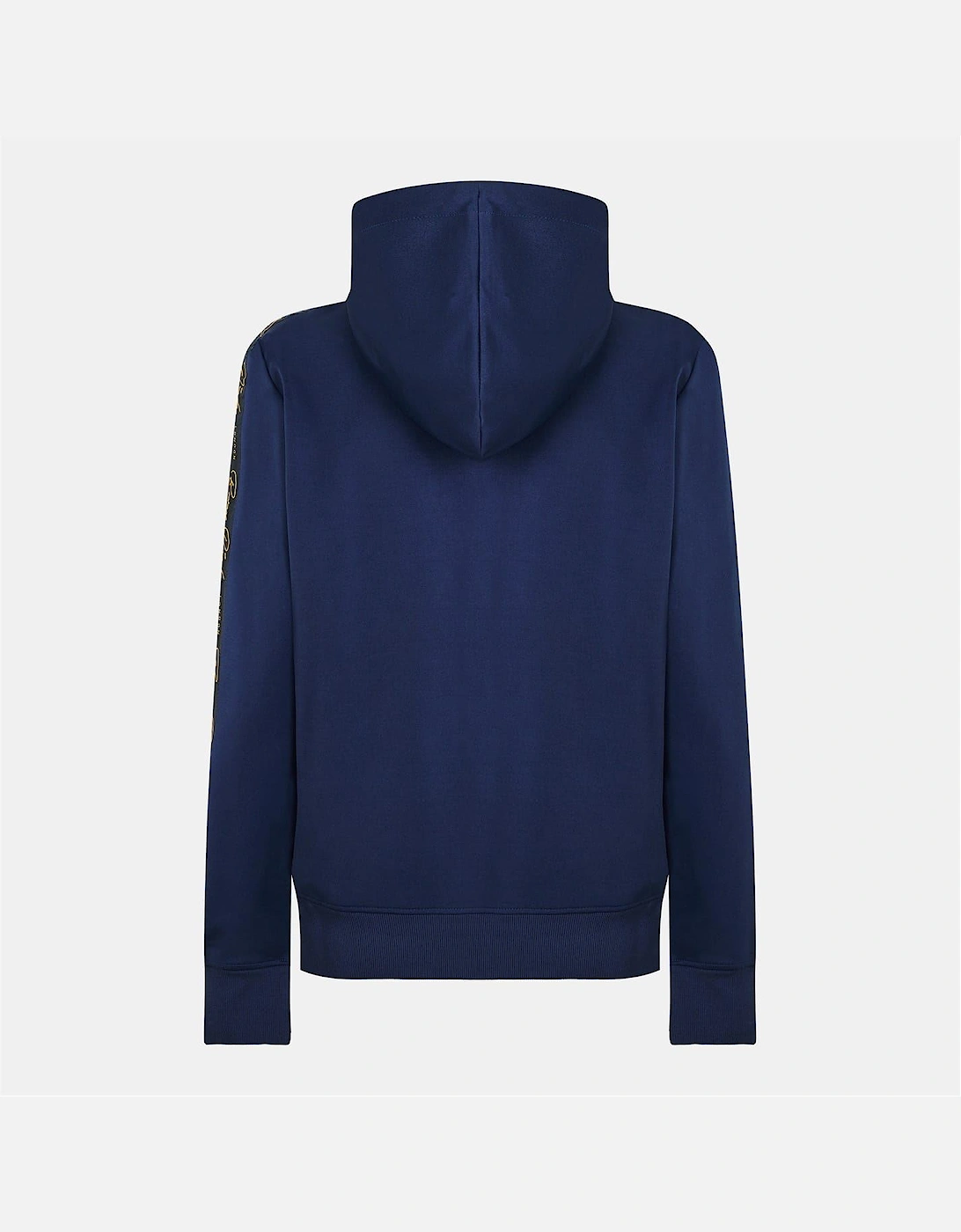 Daprela Solid Patterned Hooded Ribbed Cuff Sweat Jacket
