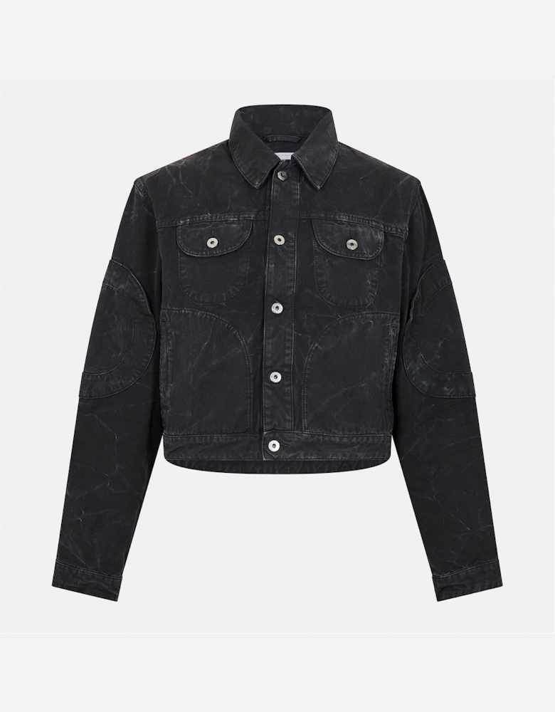 Solid Patterned Varsity Jacket
