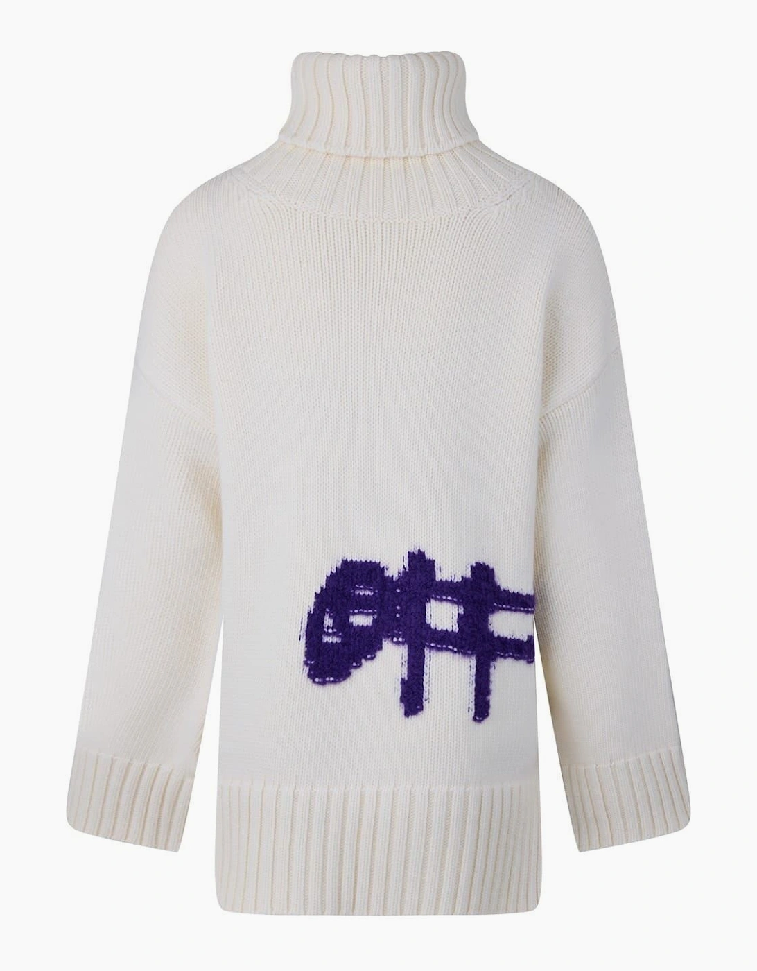 Oversize Fit Turtleneck Logo Sweater