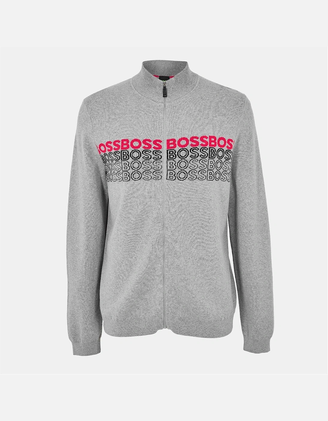 Boss Hugo Boss Men's Zightek Lettering Regular Fit Long Sleeve Sweater - Grey