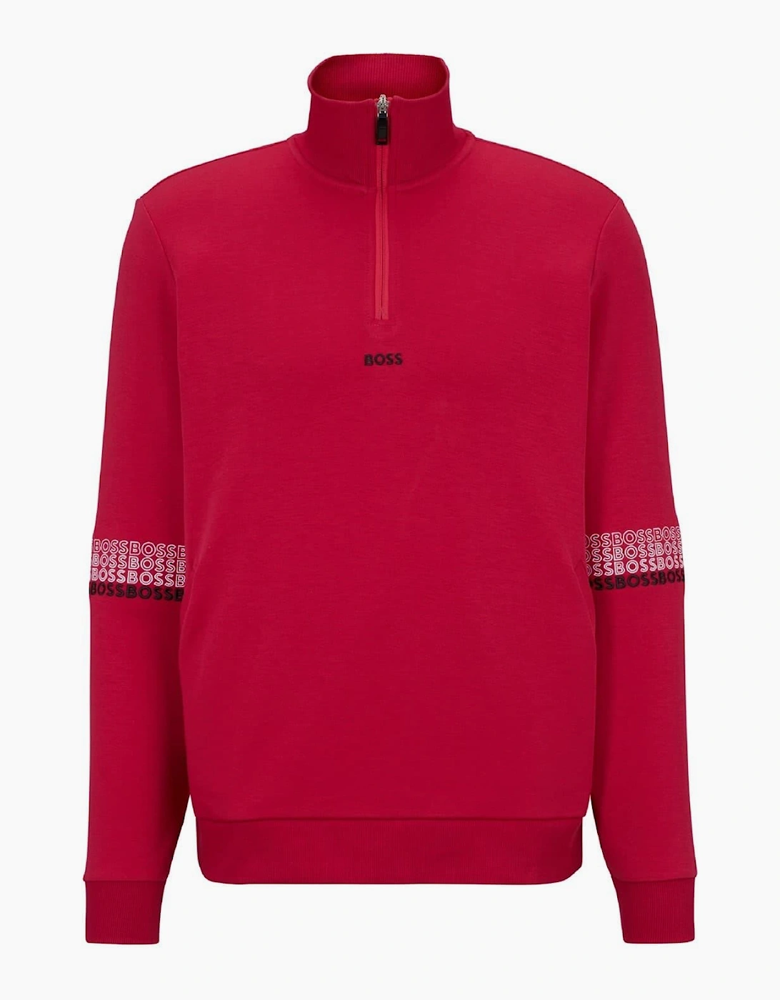 Zip Neck Long Sleeve Sweatshirt