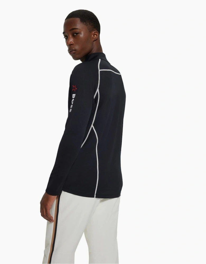 Zip Neck Long Sleeve Sweatshirt