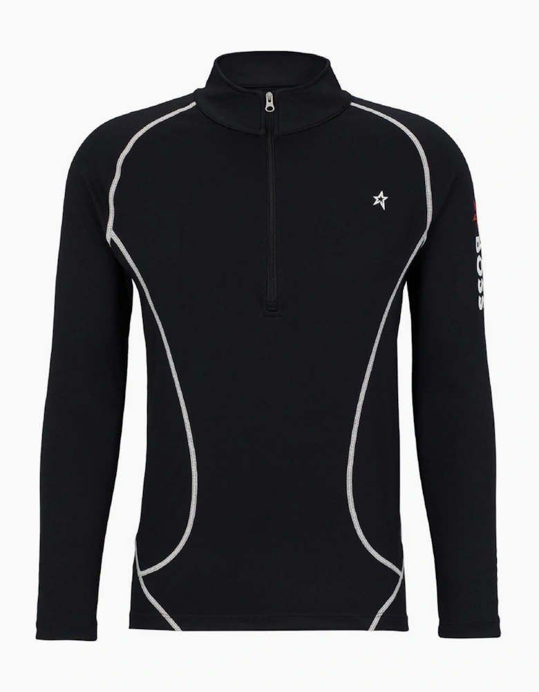 Zip Neck Long Sleeve Sweatshirt