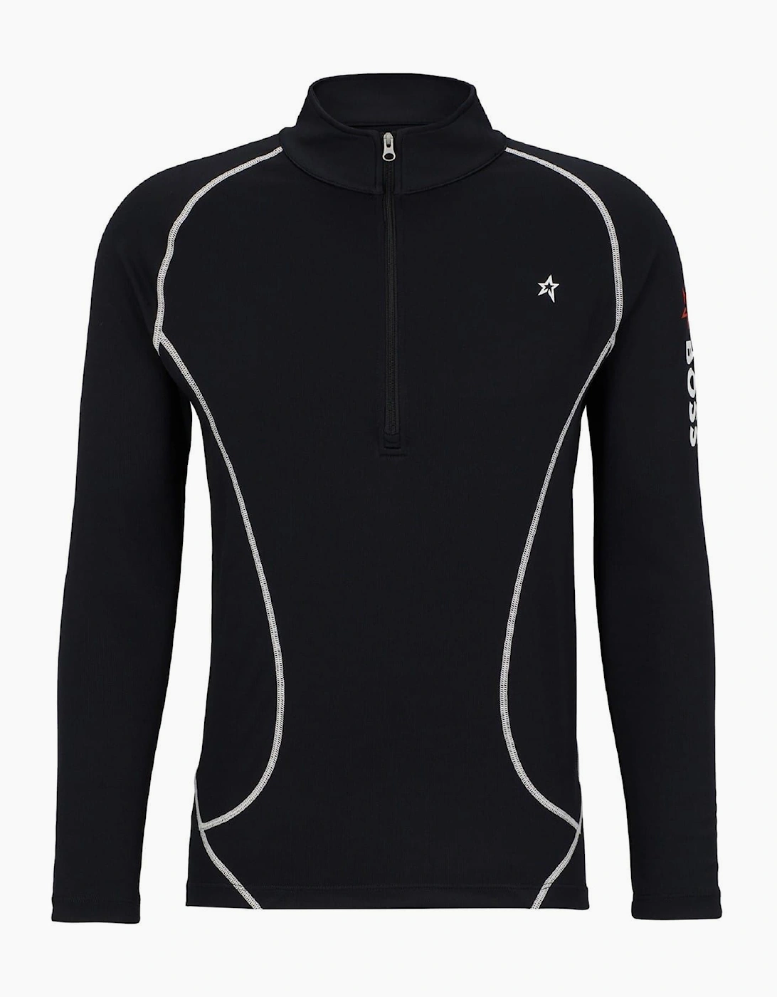 Zip Neck Long Sleeve Sweatshirt