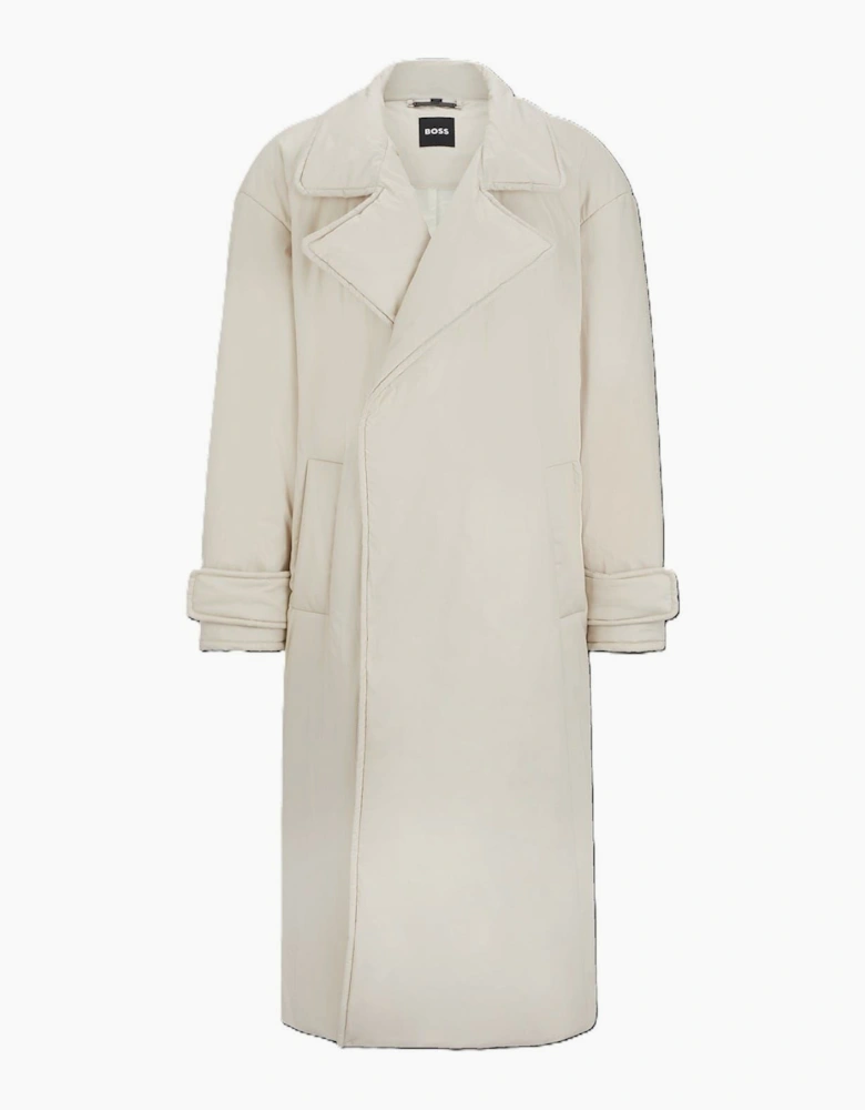 Icebreaker Solid Patterned Full Zipper Lapel Collared Coat