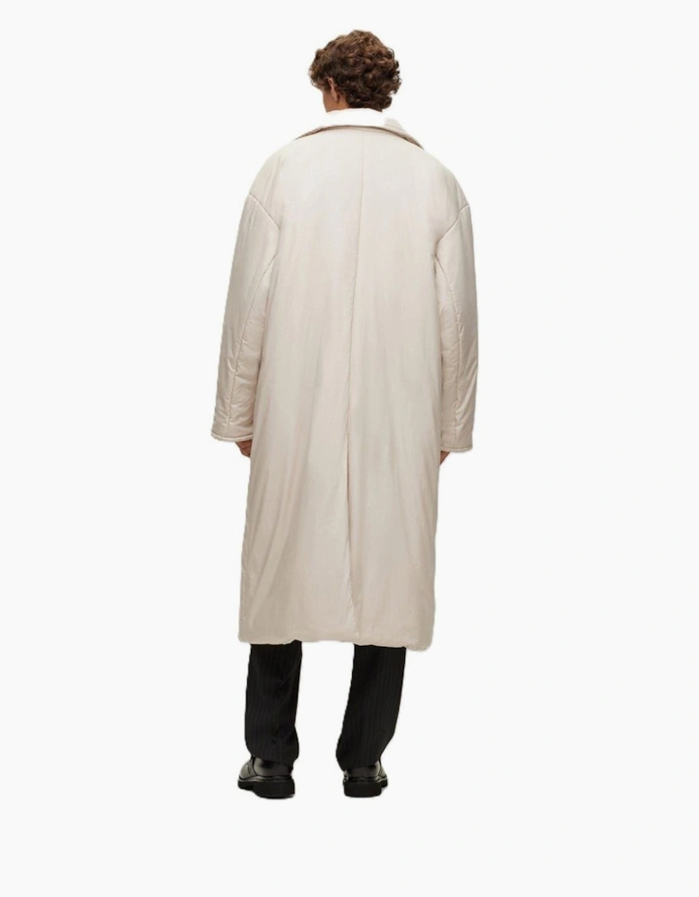 Icebreaker Solid Patterned Full Zipper Lapel Collared Coat