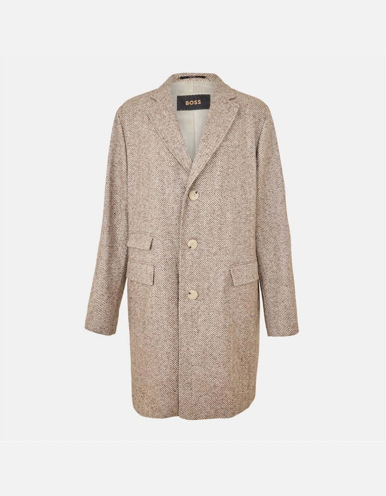 Herringbone Patterned Over Coat
