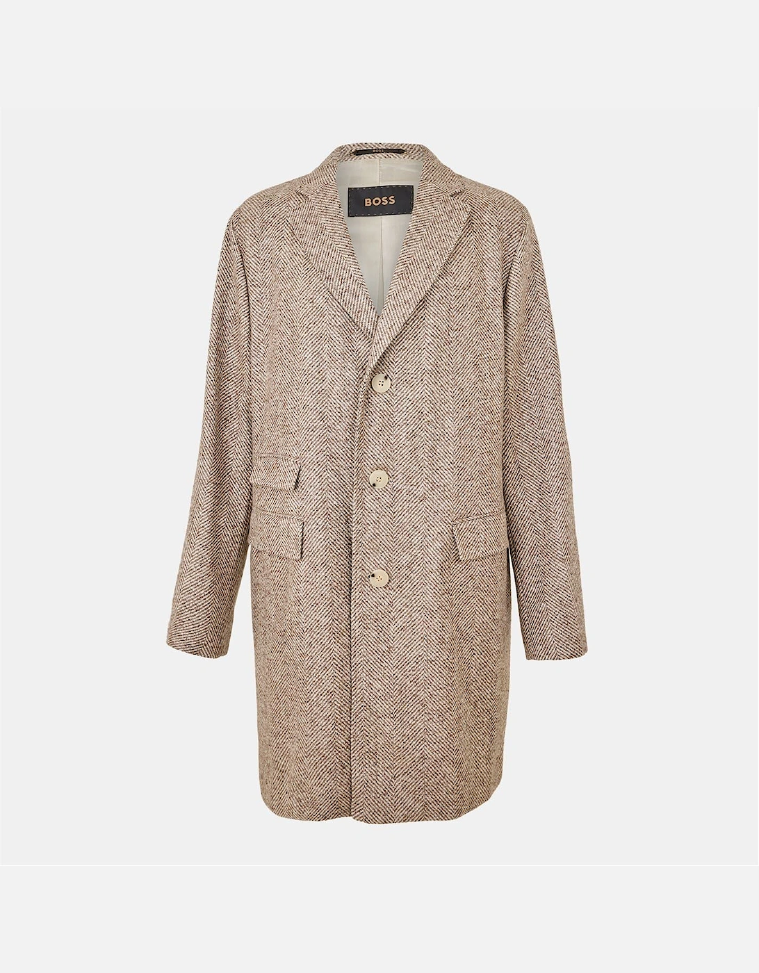 Herringbone Patterned Over Coat