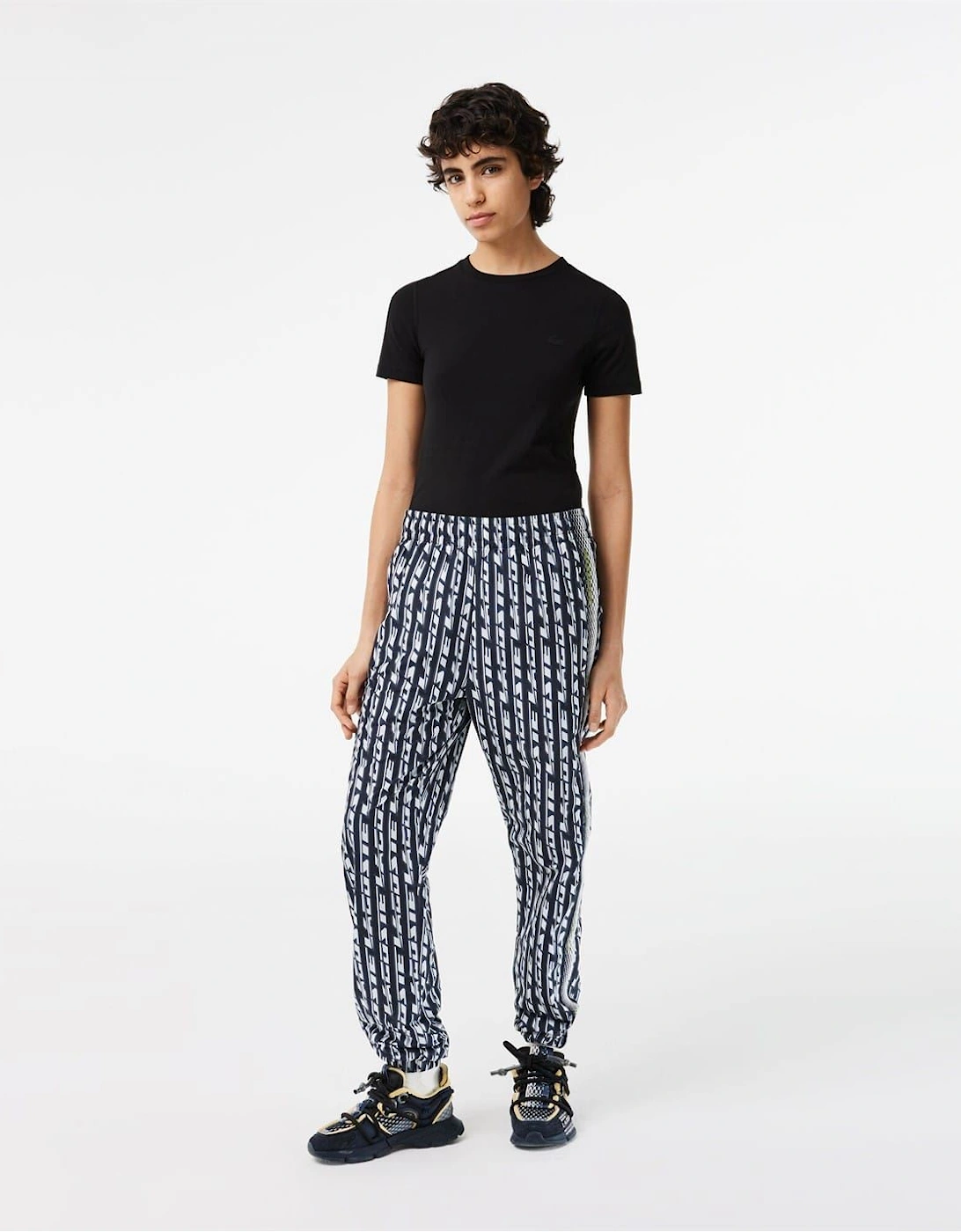 Lettering Vertical Stripe Slim Cut Joggers