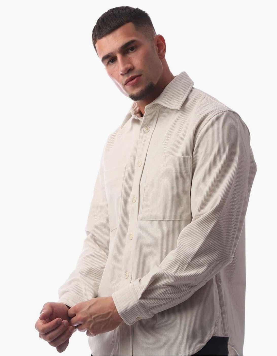Collared Neck Long Sleeve Regular Fit Shirt