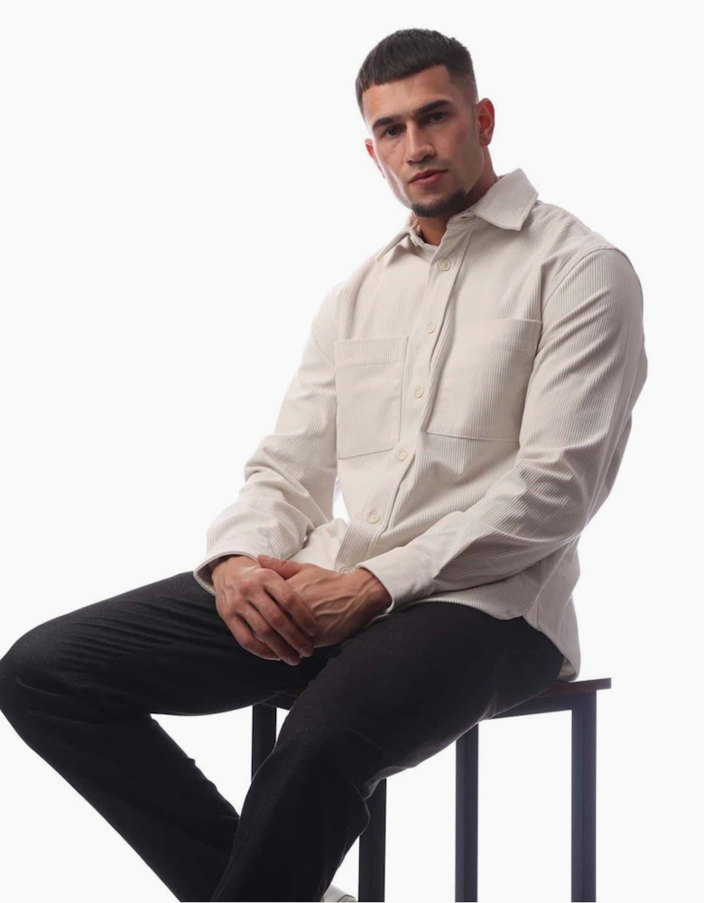 Collared Neck Long Sleeve Regular Fit Shirt