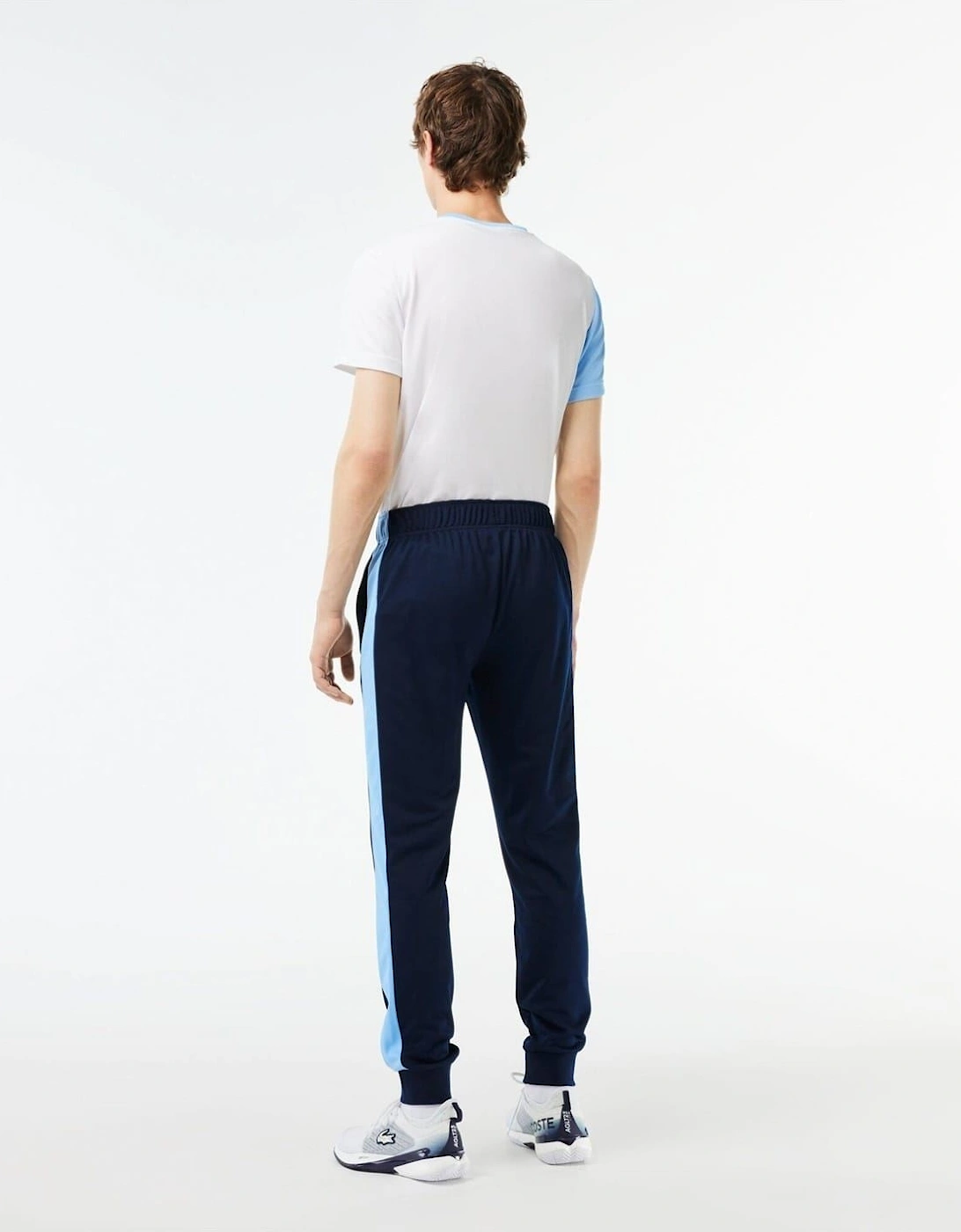 Vertical Logo Color Block Slim Cut Track Pants