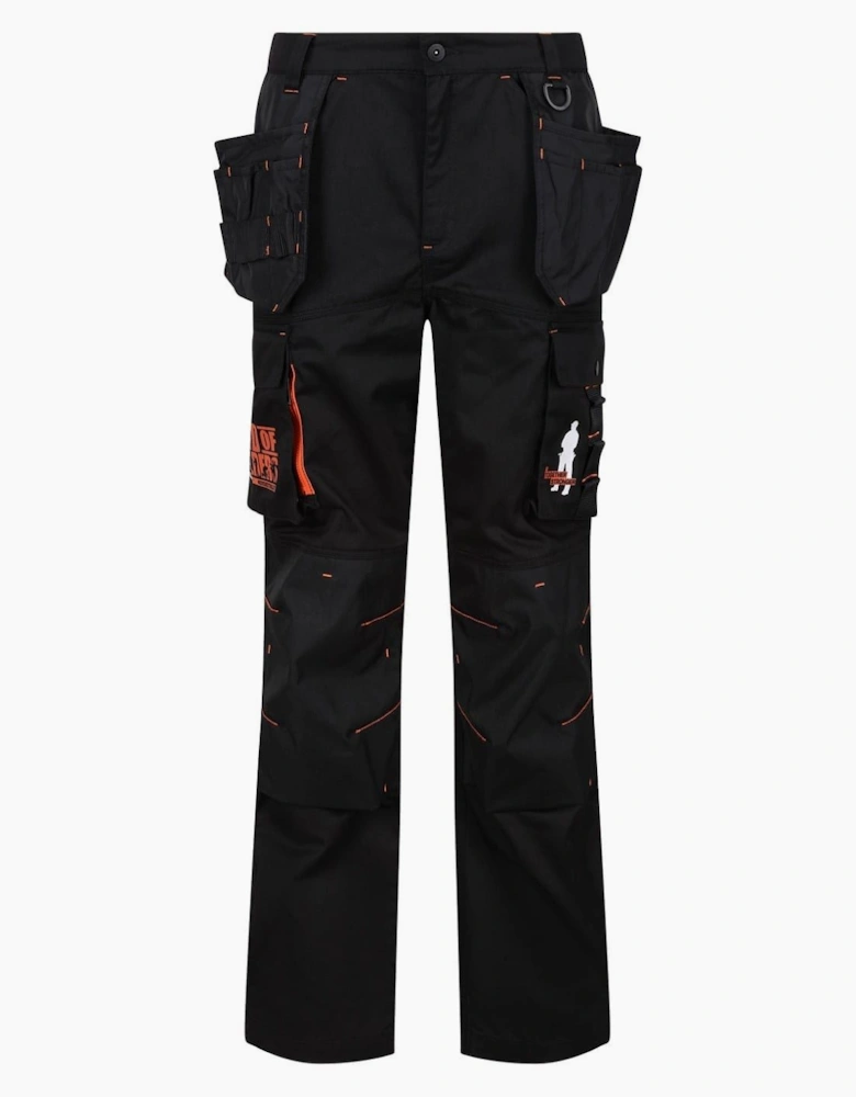 Bob Tool Pocket Solid Patterned Cargo Trousers