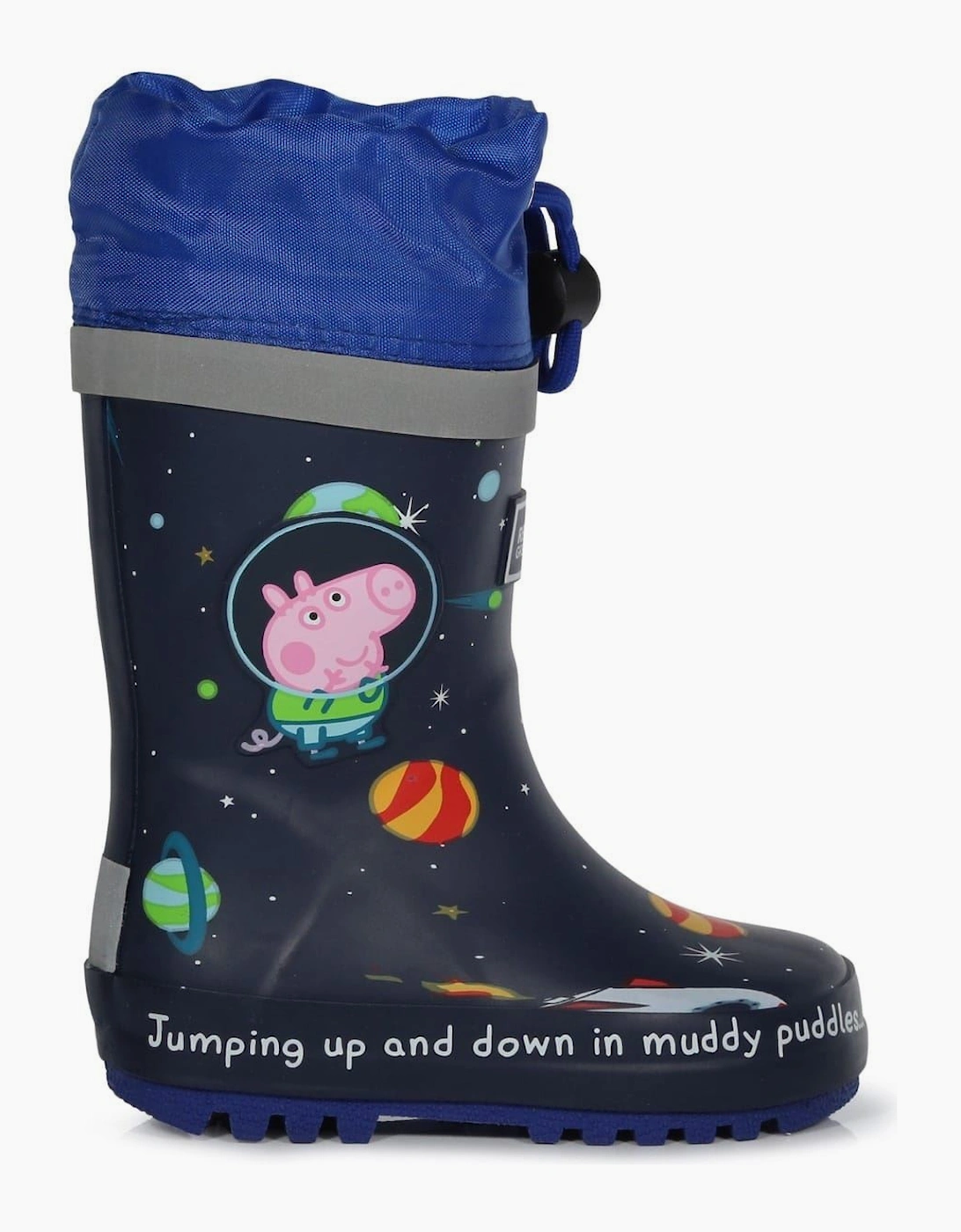 Regatta Unisex Navy Splash Graphic Print Wellington Boots - Size C12 30.5 Kids