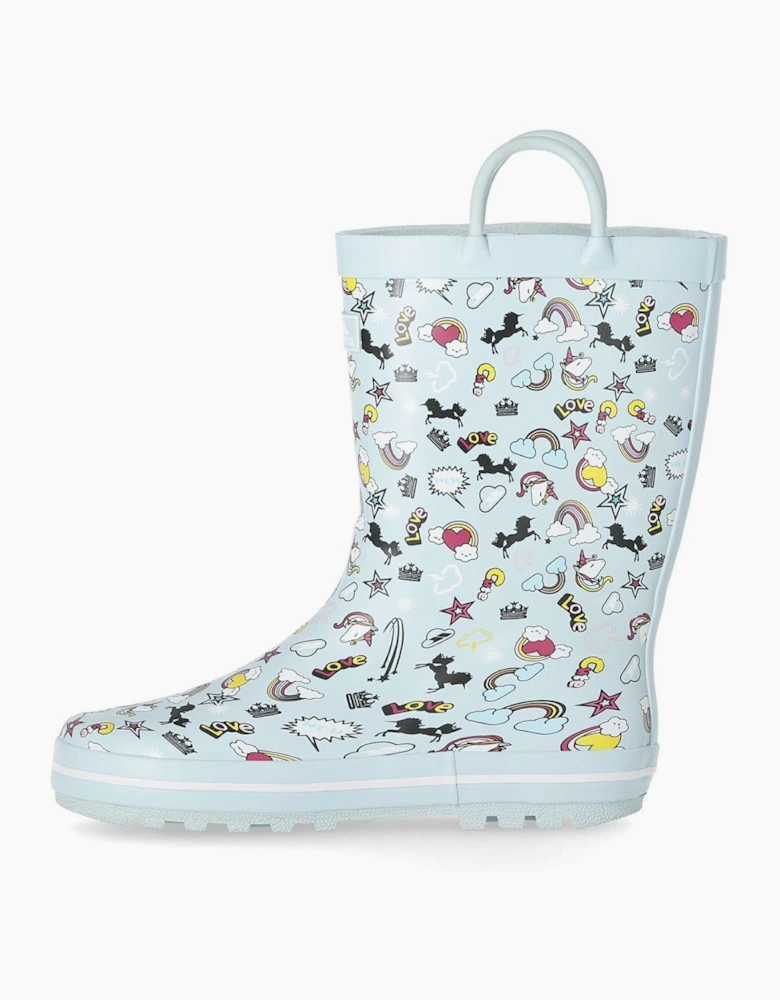 Starryton Heart Graphic Wellington Boots