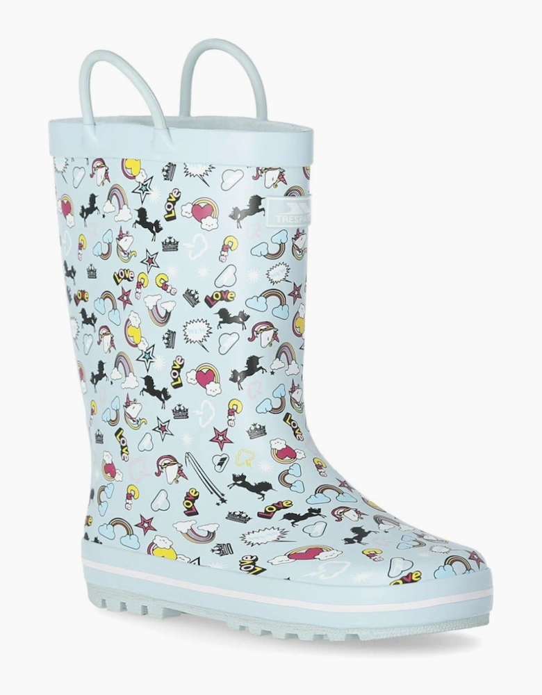 Starryton Heart Graphic Wellington Boots