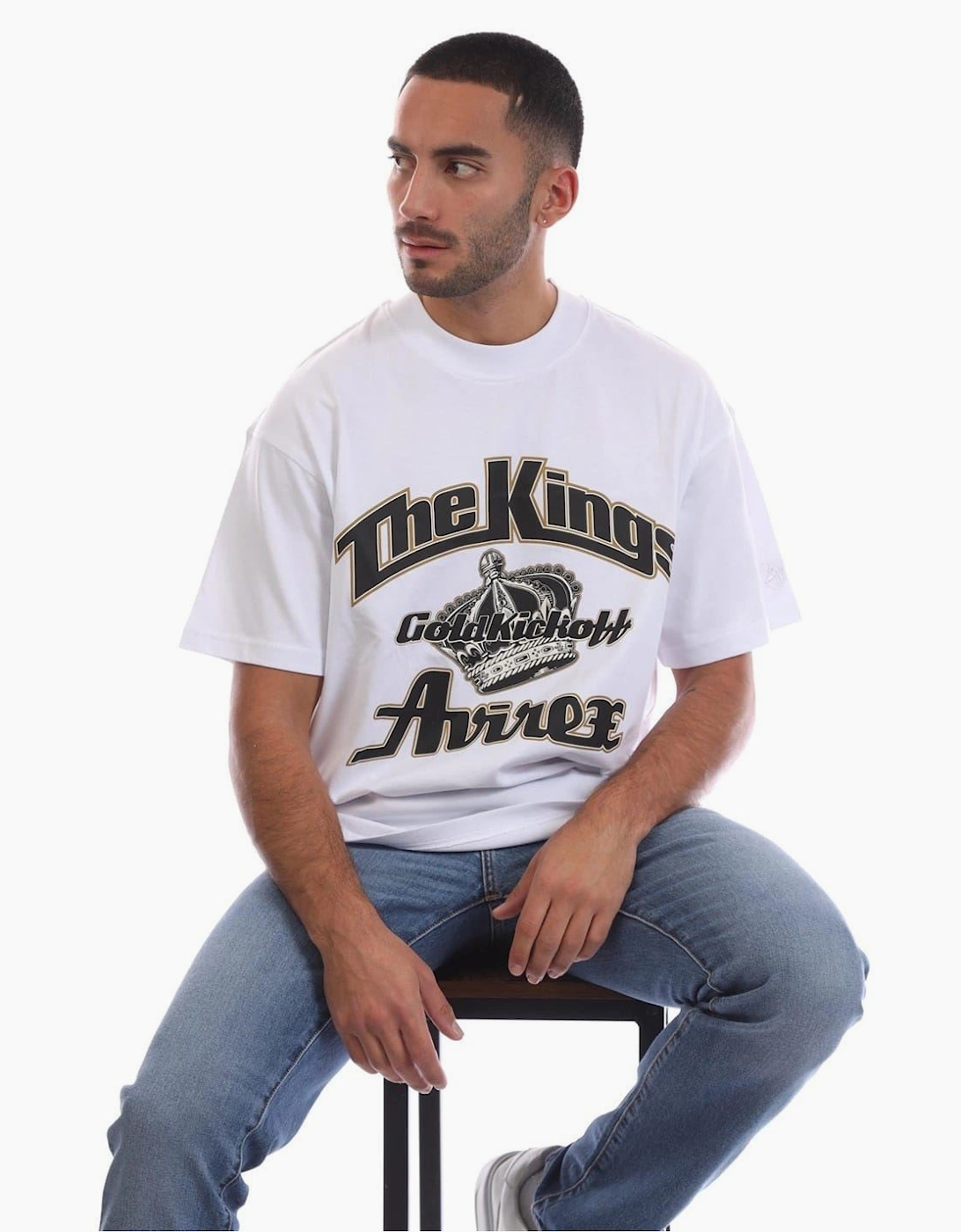 Glendale Text Graphic Crew Neck Short Sleeve Boyfriend T-Shirt