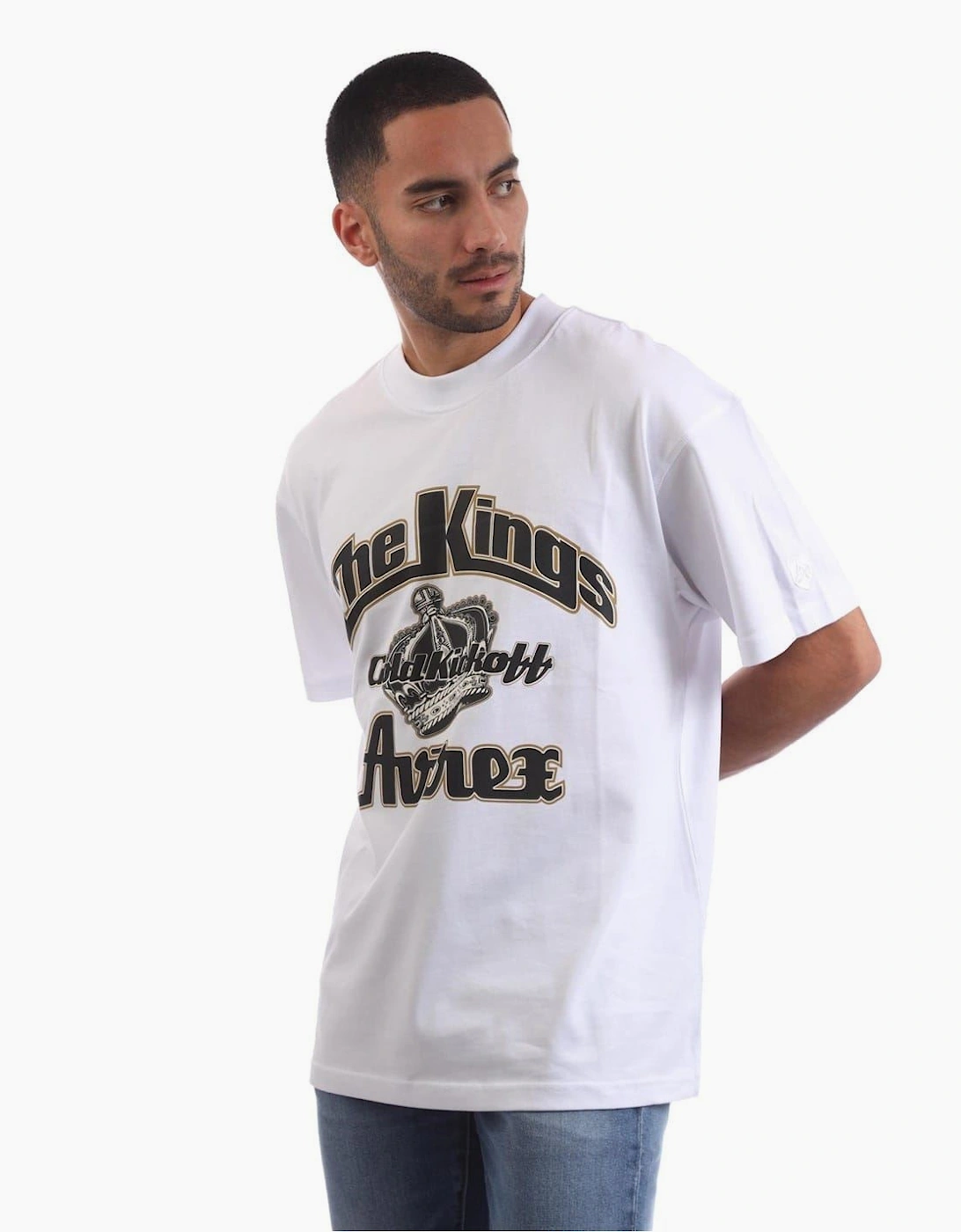 Glendale Text Graphic Crew Neck Short Sleeve Boyfriend T-Shirt