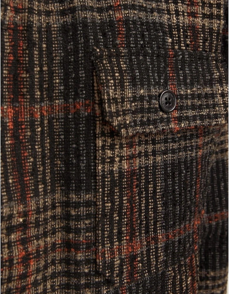 Boucle Regular Fit Long Sleeve Cuff Sleeve Front Pocket Shirt