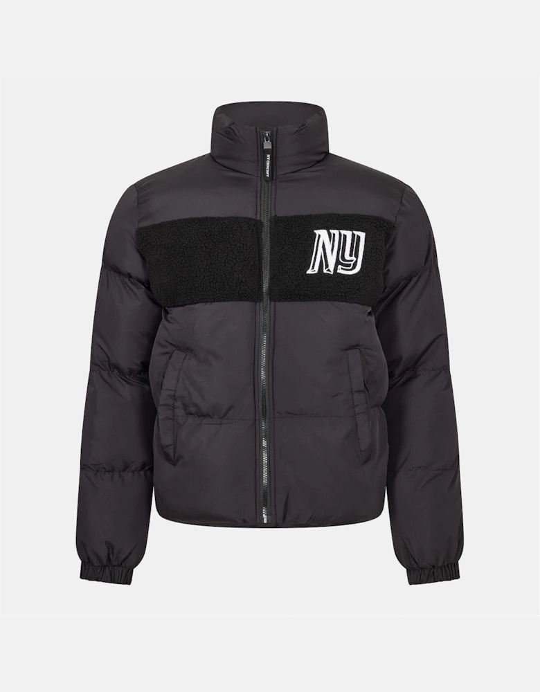 Solid Patterned Zipped Pocket Sherpa Jacket