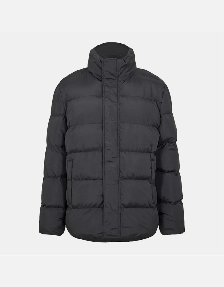 Conc Artic Solid Patterned Concealed Zipper Zipped Pocket Puffer Jacket