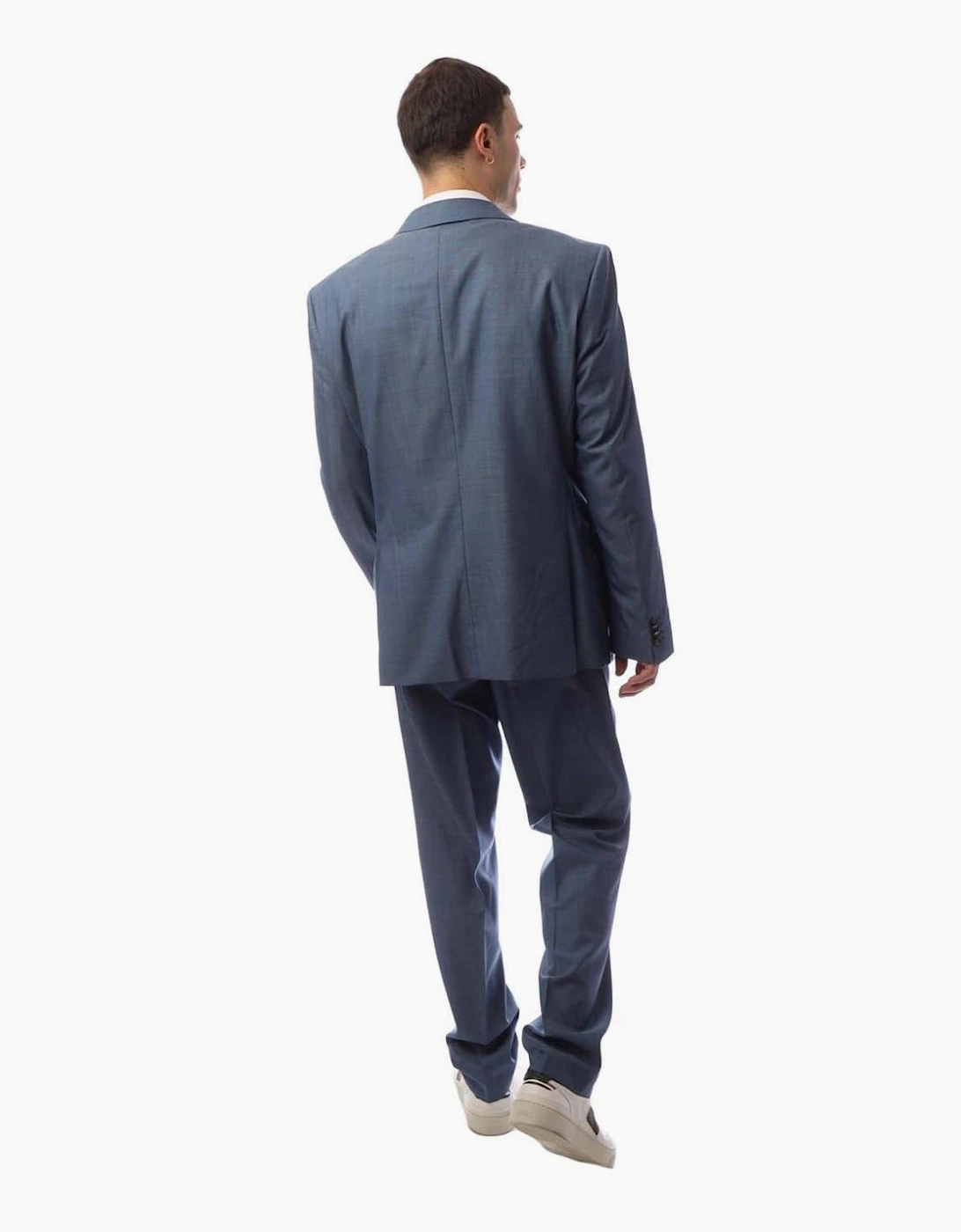 Solid Patterned Notch Collared Suit Jacket