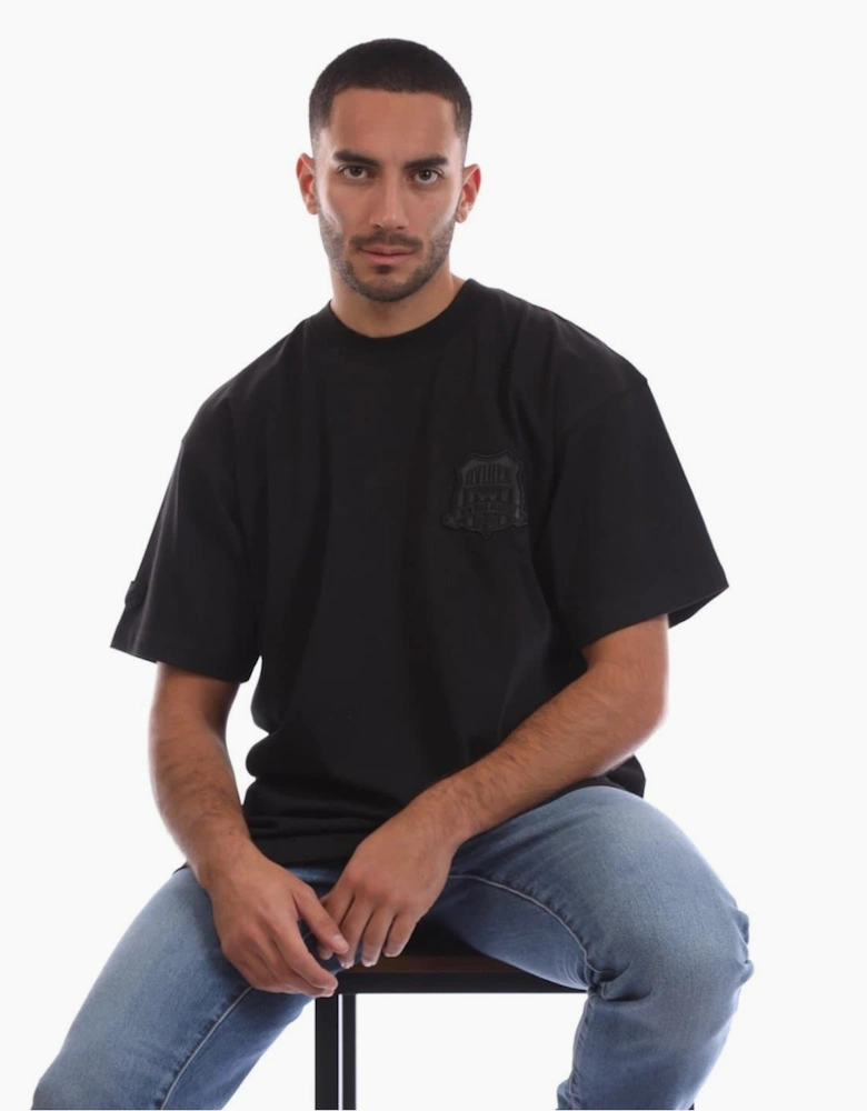 Beam Embossed Logo Crew Neck Short Sleeve T-Shirt