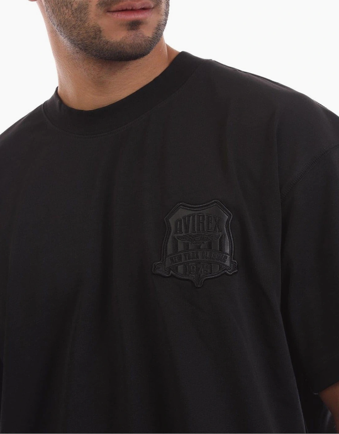 Beam Embossed Logo Crew Neck Short Sleeve T-Shirt