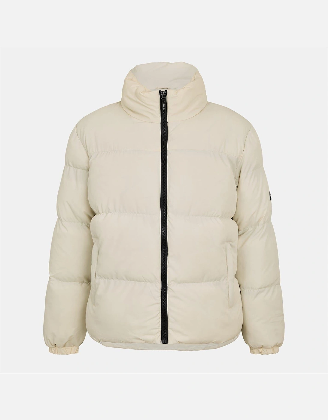 Alaska Borg Solid Patterned Zipped Pocket Puffer Jacket