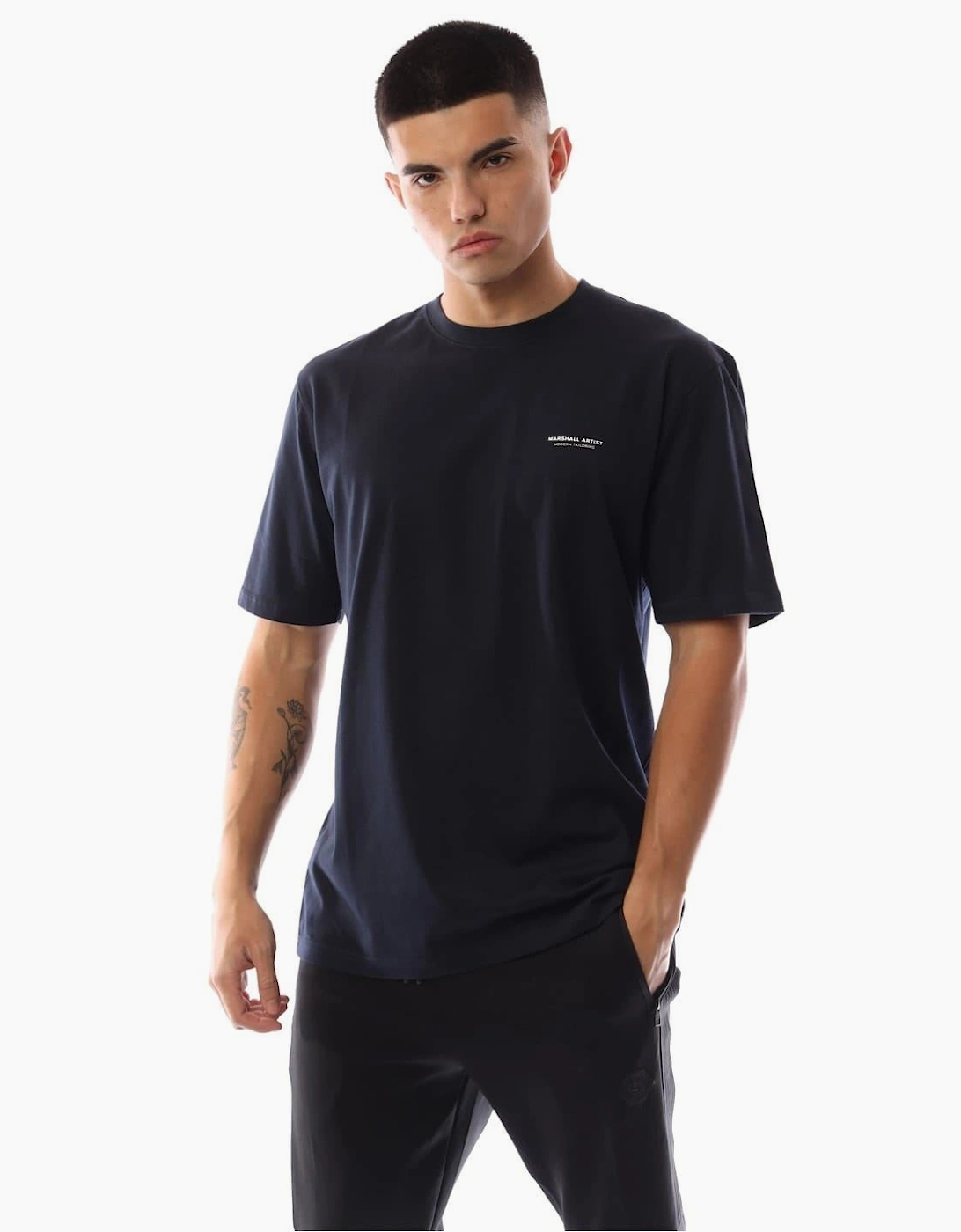 Siren Box Print Crew Neck Short Sleeve T-Shirt