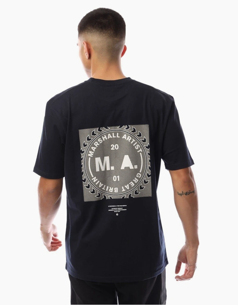 Siren Box Print Crew Neck Short Sleeve T-Shirt