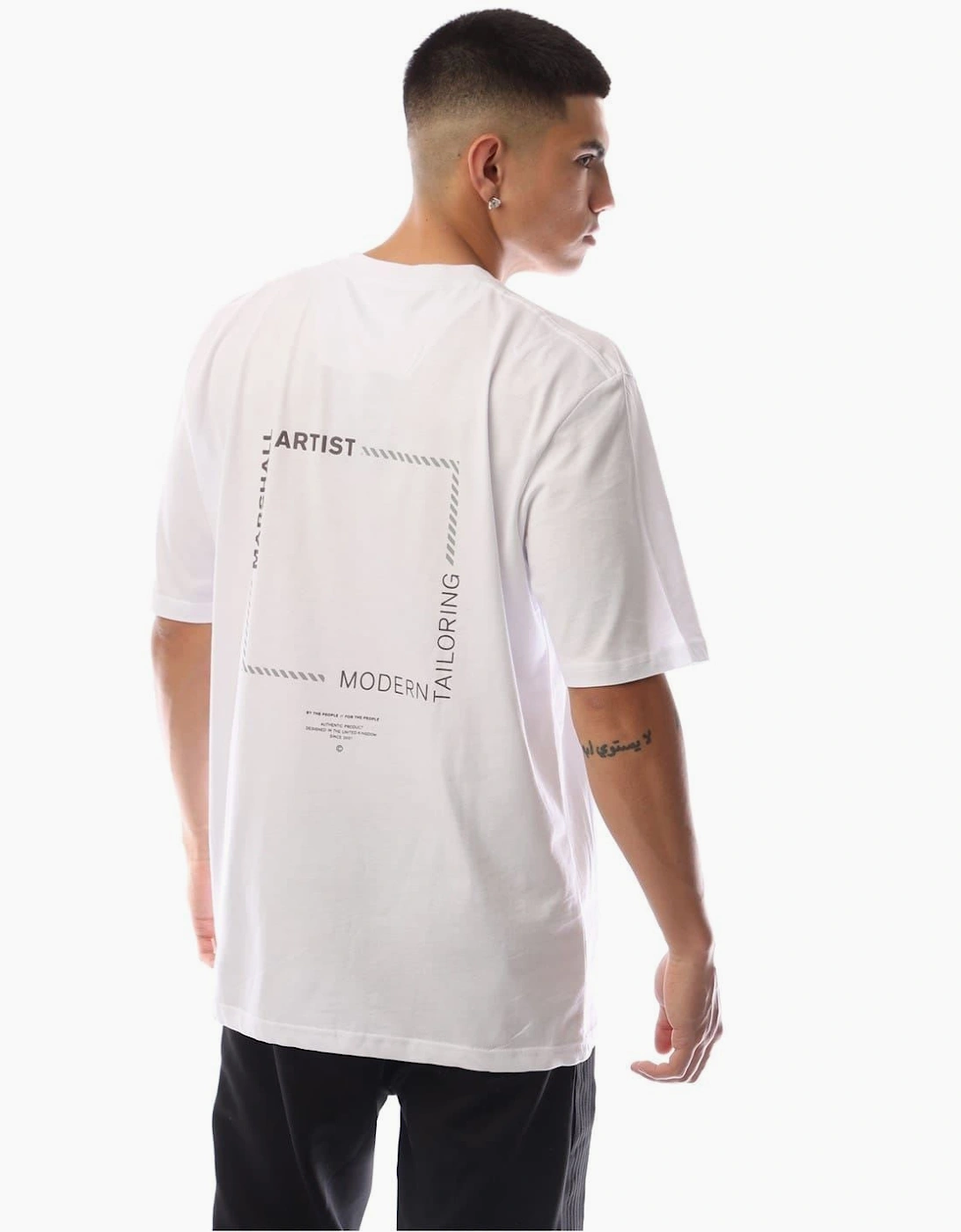 Chevron Box Crew Neck Short Sleeve Jersey T-Shirt